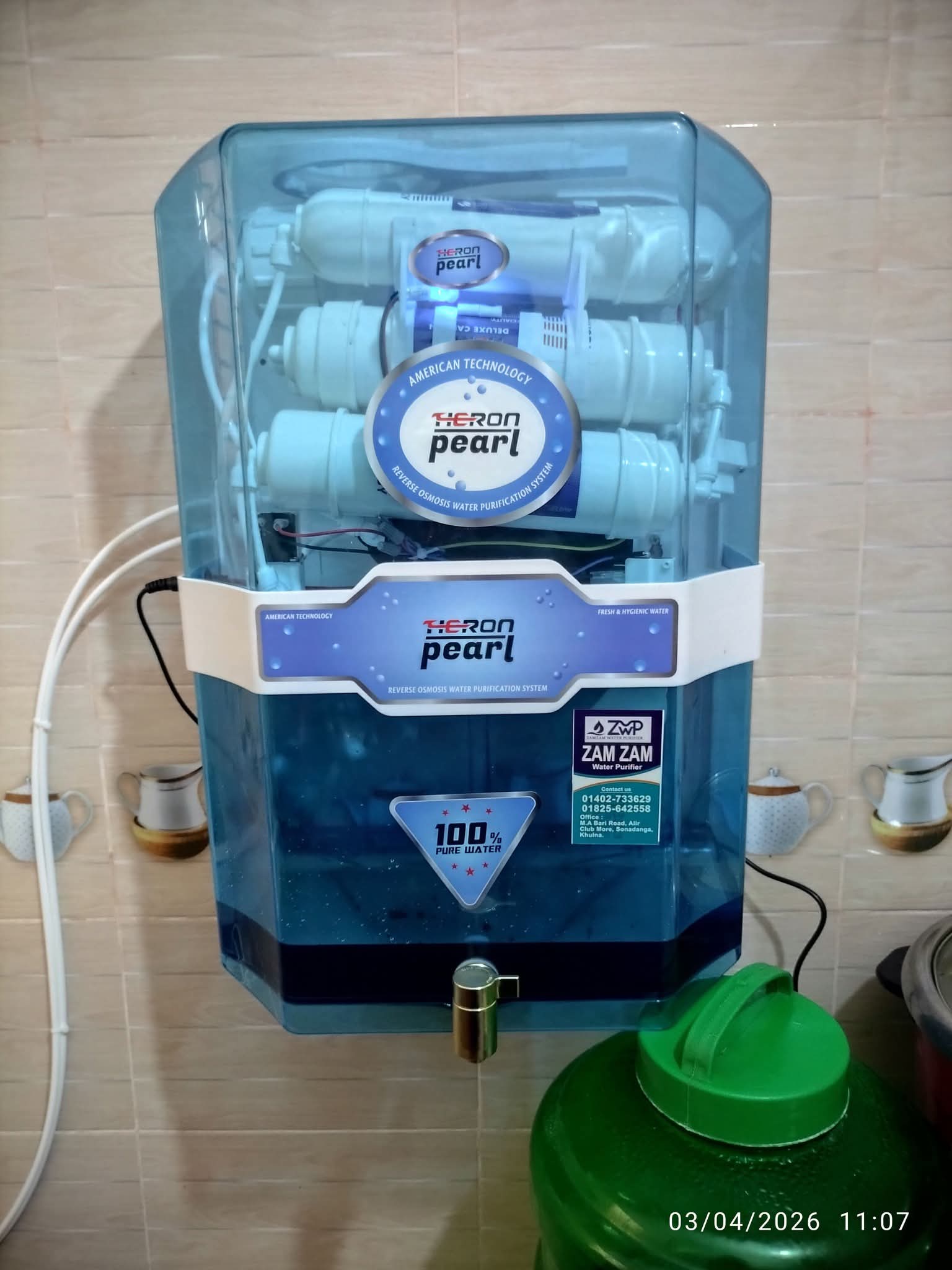 Heron Pearl 75 GPD RO Water Purifier (6 Stages) – Best Water Purifier in Bangladesh