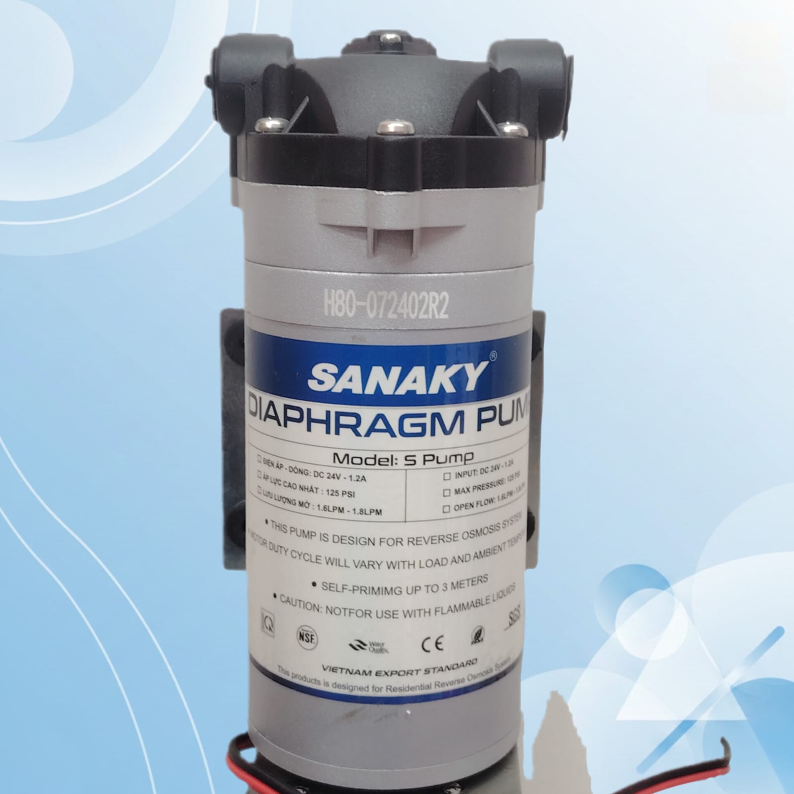 Sanaky RO Diaphragm Pump, 100 gpd Booster Pump